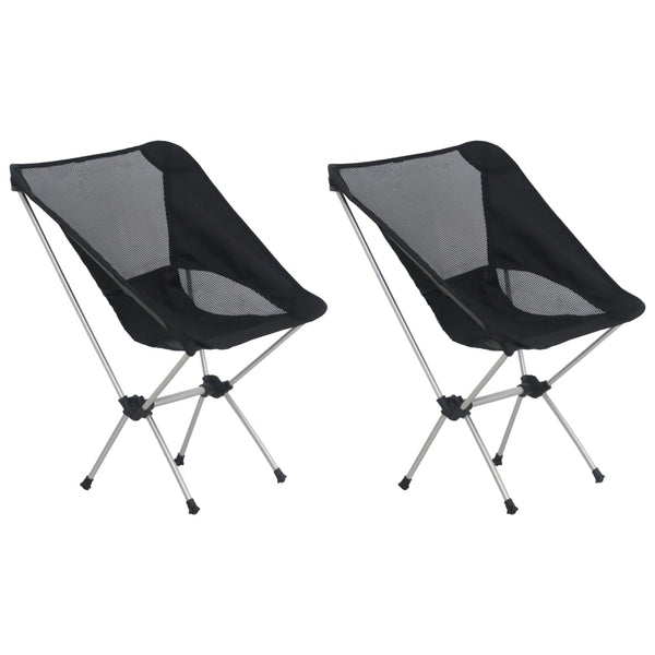 VidaXL Campingstoelen 2 st met draagtas 54x50x65 cm aluminium