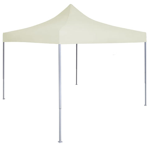 VidaXL Partytent professioneel inklapbaar 2x2 m staal crème