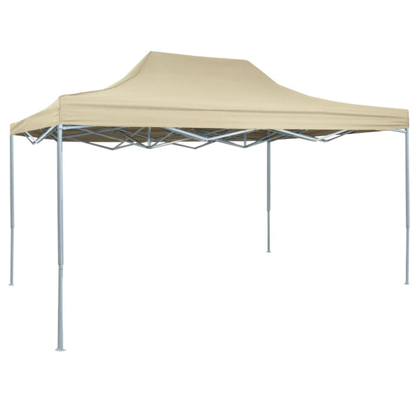 VidaXL Partytent inklapbaar 3x4 m staal crème