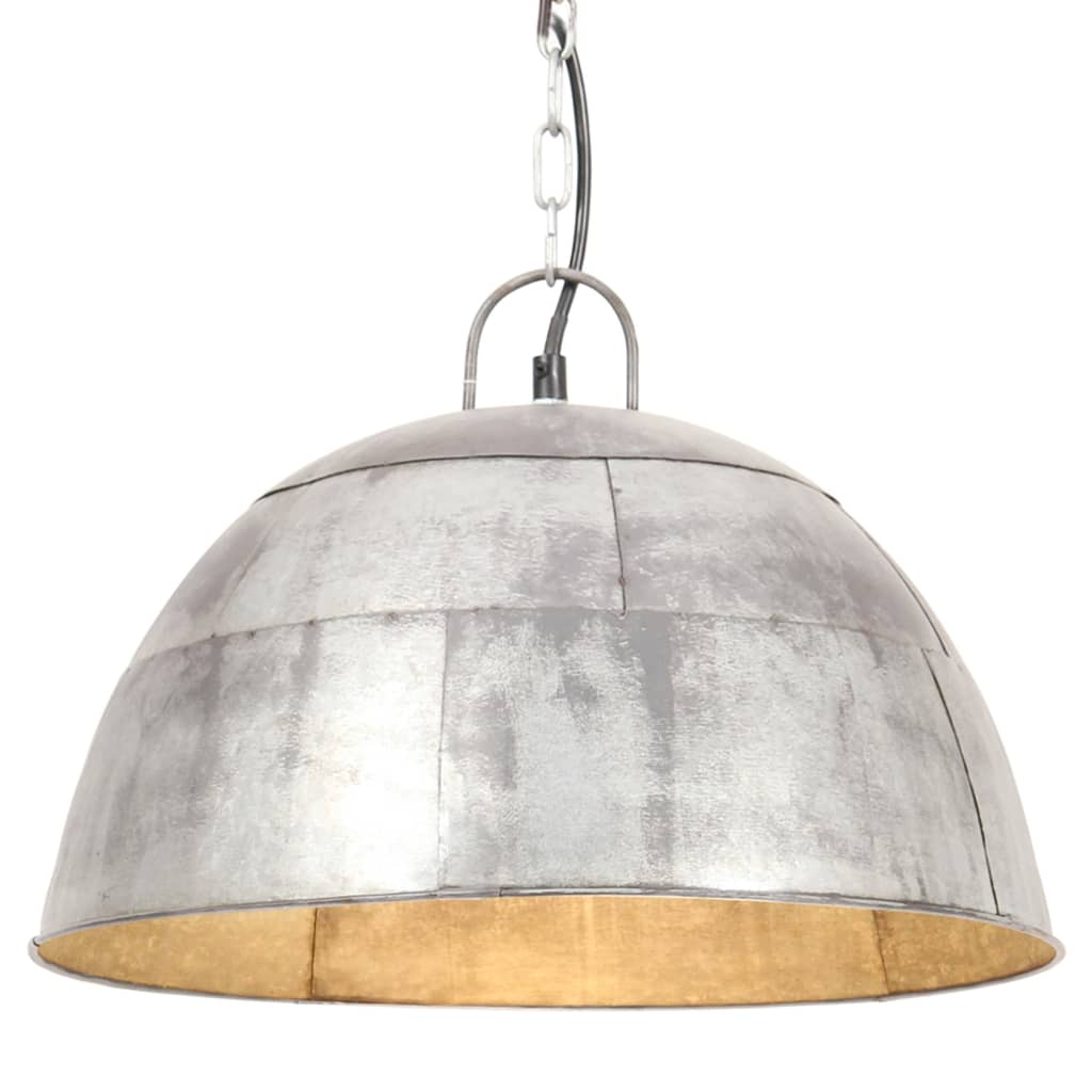 VidaXL Hanglamp industrieel vintage rond 25 W E27 41 cm zilverkleurig