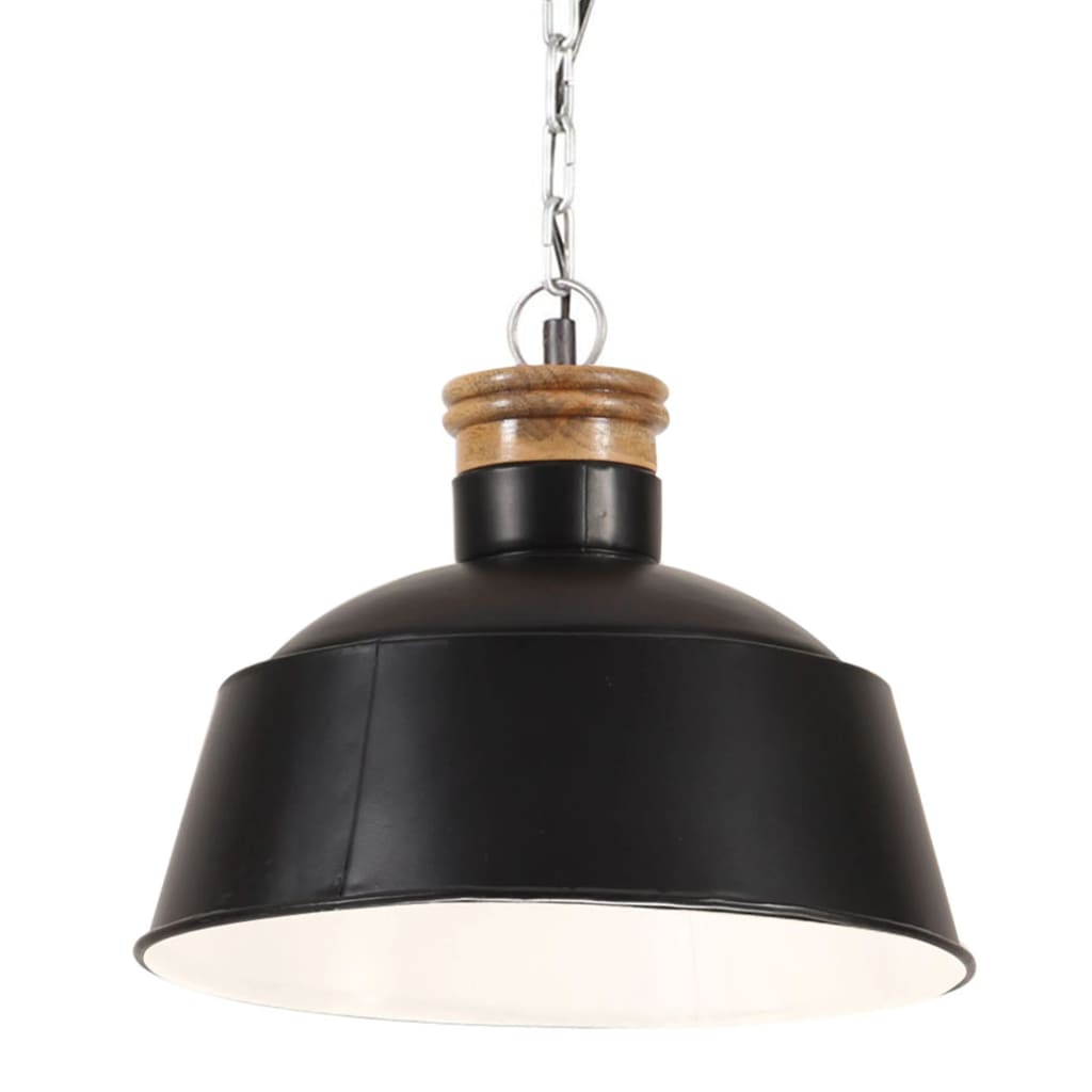 VidaXL Hanglamp industrieel E27 32 cm zwart