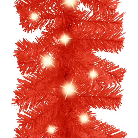 VidaXL Kerstslinger met LED-lampjes 10 m rood