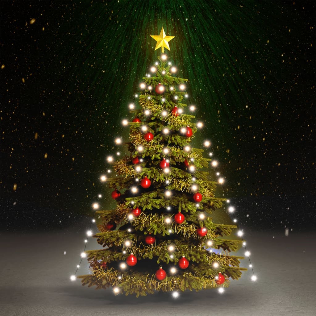 VidaXL Kerstboomverlichting met 210 LED's koudwit net 210 cm