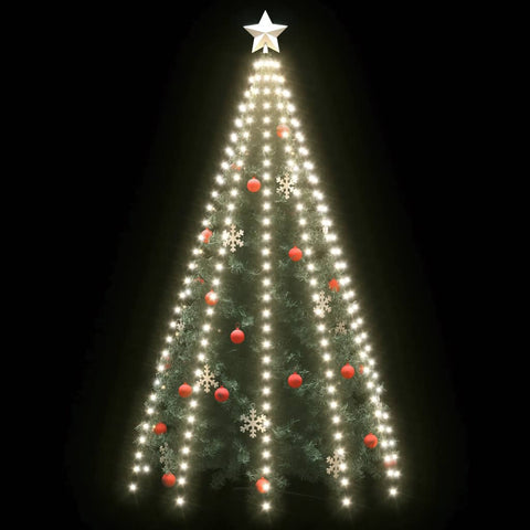 VidaXL Kerstboomverlichting met 300 LED's koudwit net 300 cm