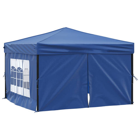 VidaXL Partytent inklapbaar met zijwanden 3x3 m blauw