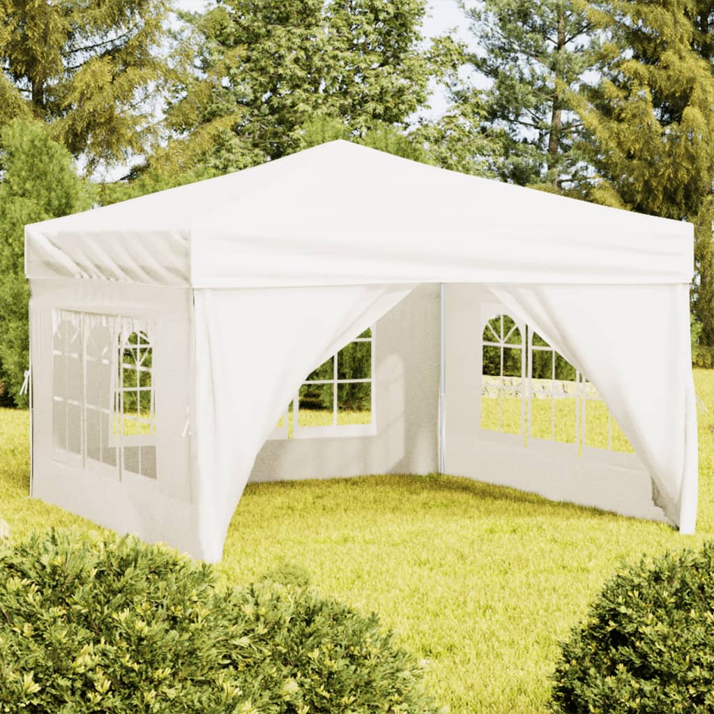 VidaXL Partytent inklapbaar met zijwanden 3x3 m crèmekleurig