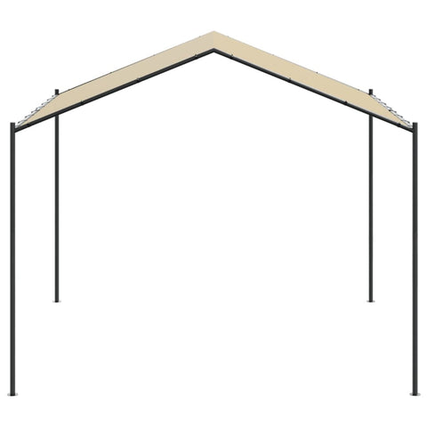 VidaXL Tuinpaviljoen 4x4 m staal en stof beige