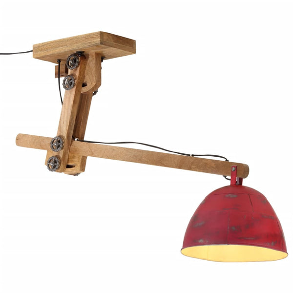 VidaXL Plafondlamp 25 W E27 105x30x65-108 cm verweerd rood