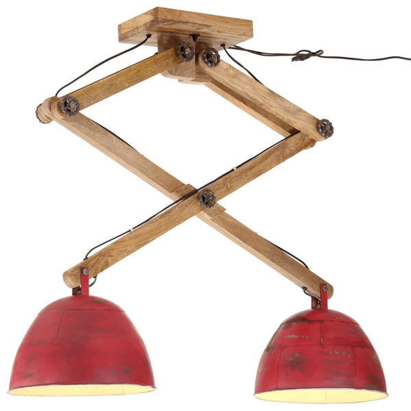 VidaXL Plafondlamp 25 W E27 29x18x85 cm verweerd rood