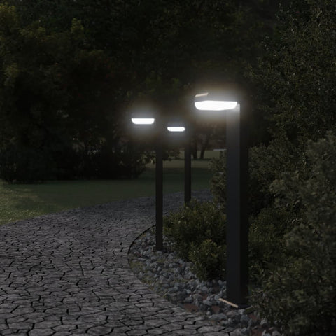 VidaXL Vloerlampen voor buiten 3 st 80 cm gegoten aluminium zwart