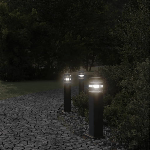 VidaXL Vloerlampen voor buiten 50 cm aluminium zwart