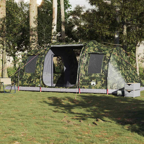 VidaXL Tunneltent 4-persoons waterdicht camouflage