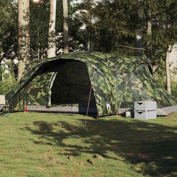 VidaXL Koepeltent 6-persoons waterdicht camouflage