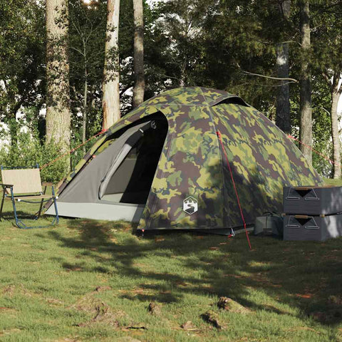 VidaXL Koepeltent 3-persoons waterdicht camouflage