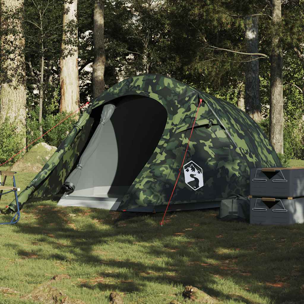 VidaXL Tunneltent 3-persoons waterdicht camouflage