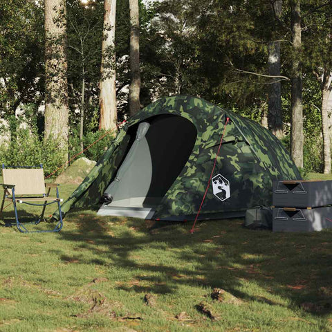 VidaXL Tunneltent 2-persoons waterdicht camouflage