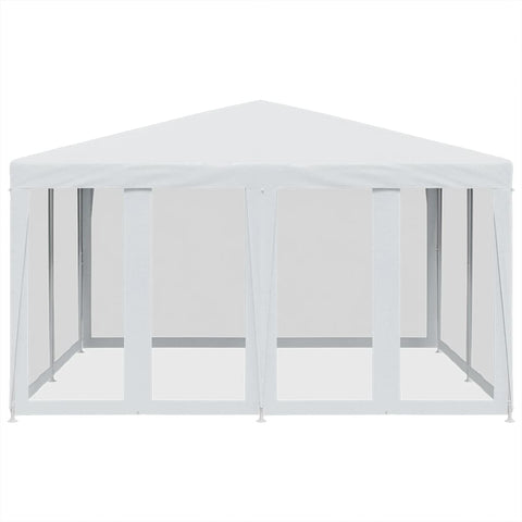 VidaXL Partytent met 8 mesh zijwanden 4x4 m HDPE wit