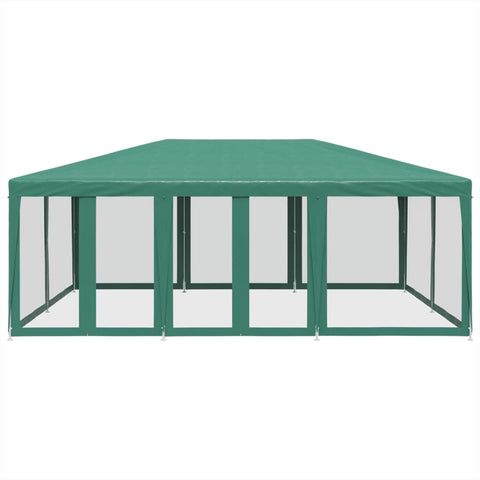 VidaXL Partytent met 10 mesh zijwanden 6x4 m HDPE groen