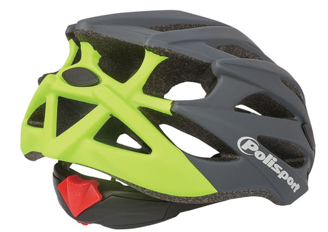 Polisport helm Twig mat grijs fluo geel M 55-58cm easy-lock