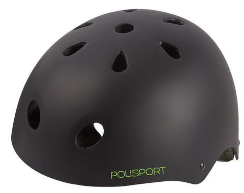 Polisport helm Junior Graffiti 53-55cm mat zwart groen