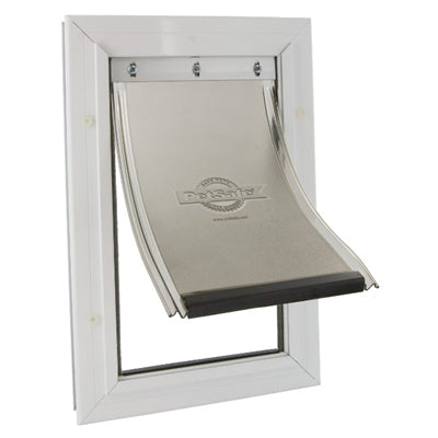 Petsafe hondenluik tot 100 kg aluminium wit