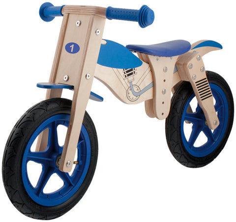 Loopfiets hout Motor