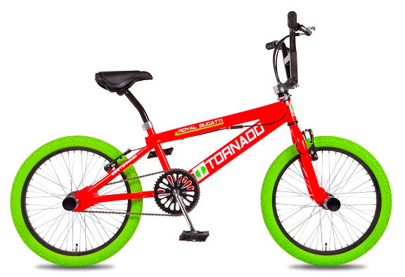 Freestyle BMX 20 Royal-Bugatti - rood met groene banden