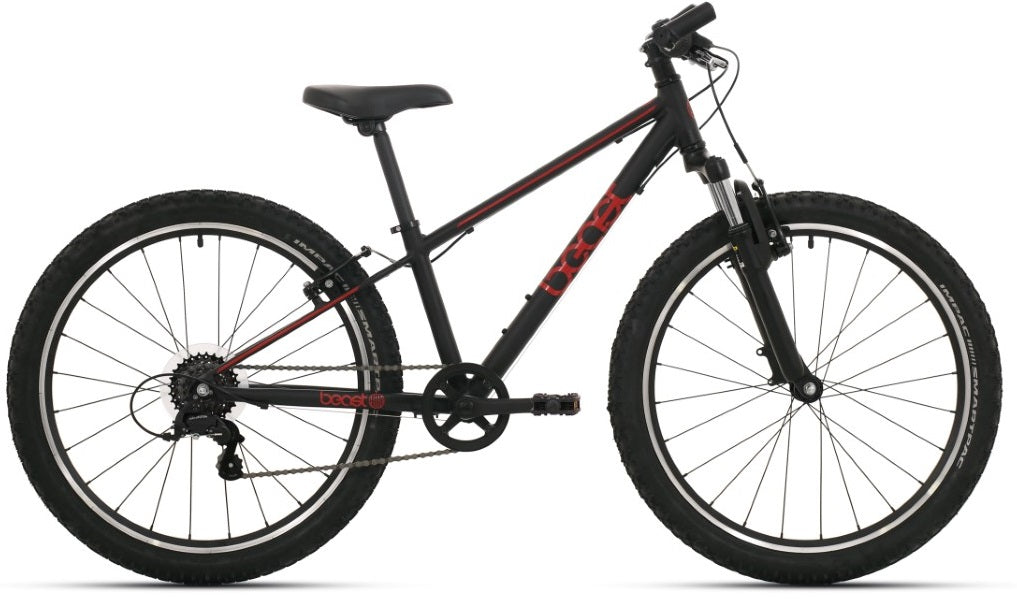 Bikefun 24 The Beast V-brake 21 speed - zwart rood