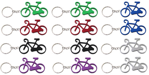 Sleutelhanger aluminium fiets (12 stuks)