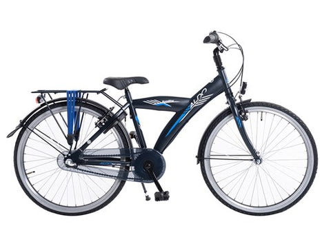 Aldo 24 inch roadstar fiets 3v mat blauw blue stripe