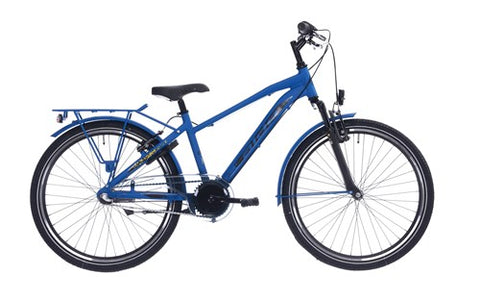 Aldo 24 inch peak 2.0 fiets alu 3v mat blauw geel