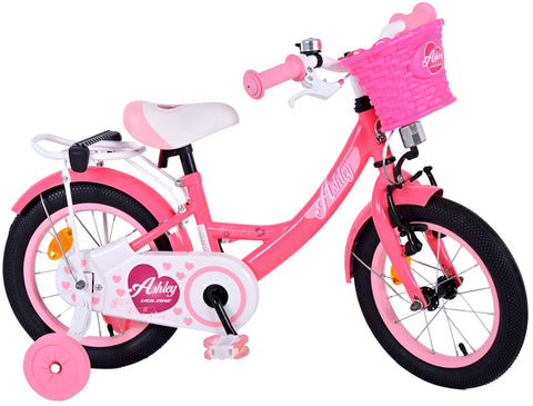 Volare Ashley Kinderfiets - Meisjes - 14 inch - Roze Rood