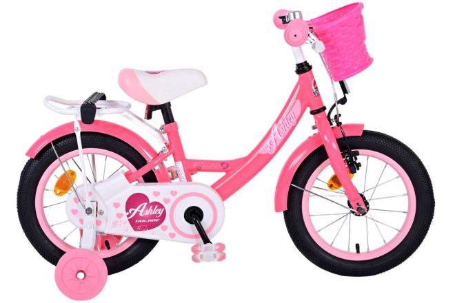 Volare Ashley Kinderfiets - Meisjes - 14 inch - Roze Rood