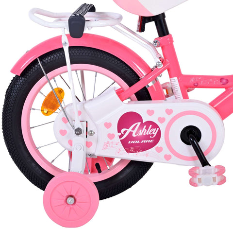 Volare Ashley Kinderfiets - Meisjes - 14 inch - Roze Rood