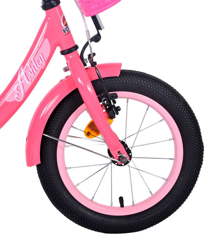 Volare Ashley Kinderfiets - Meisjes - 14 inch - Roze Rood