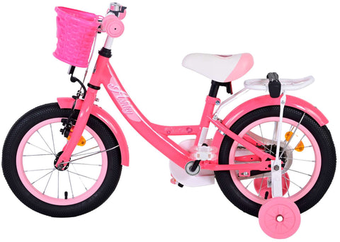 Volare Ashley Kinderfiets - Meisjes - 14 inch - Roze Rood