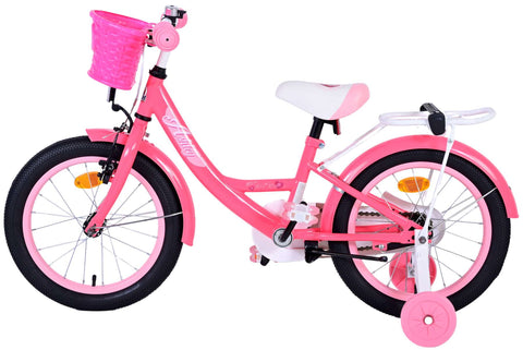 Volare Ashley Kinderfiets - Meisjes - 16 inch - Roze Rood