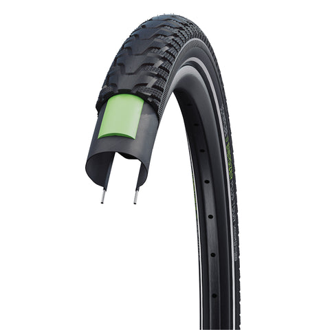 Buitenband Schwalbe Energizer Plus Tour GreenGuard 28 x 1.75 47-622 mm - zwart met reflectie