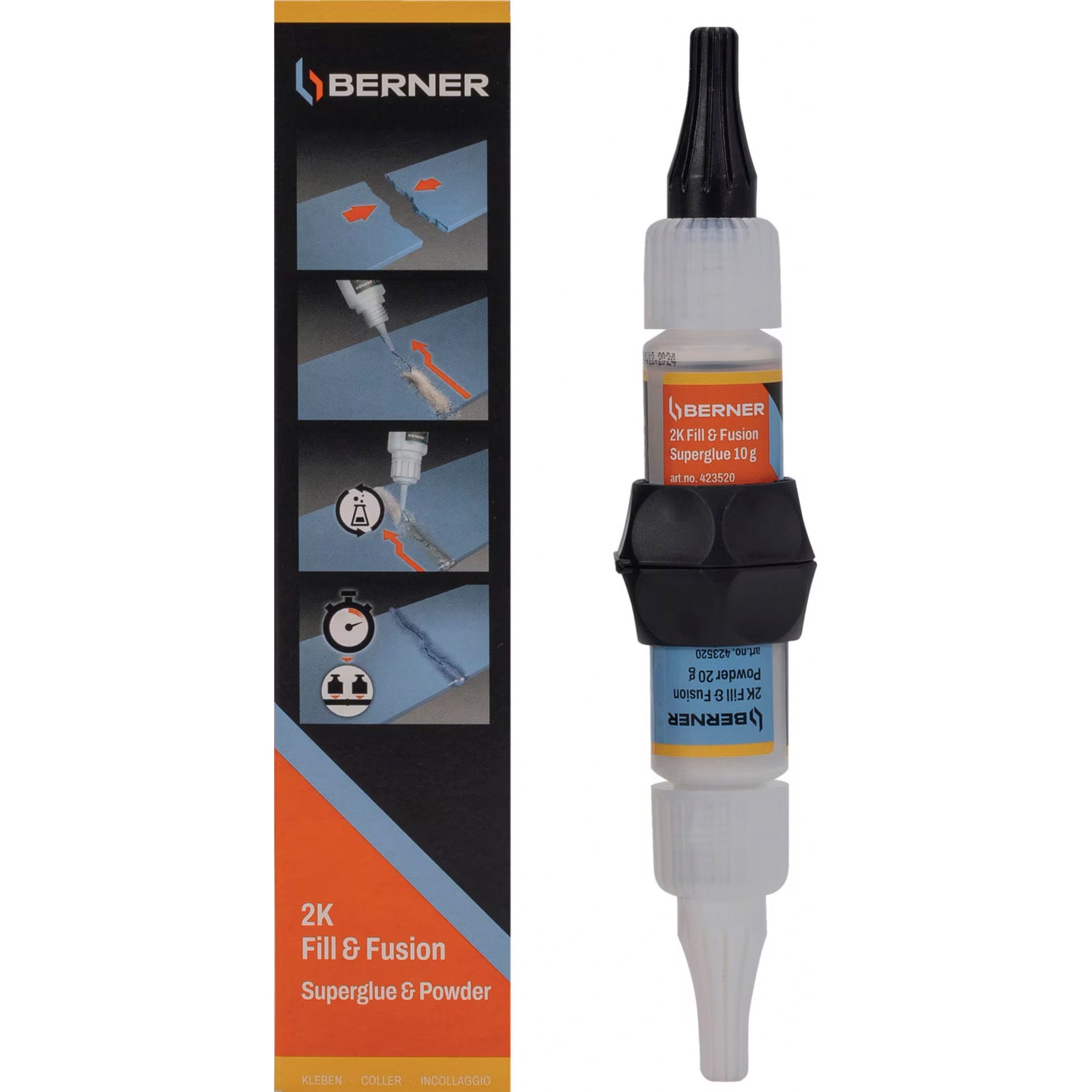 Berner 2-componentenlijm Superglue 2K fill fusion 10g