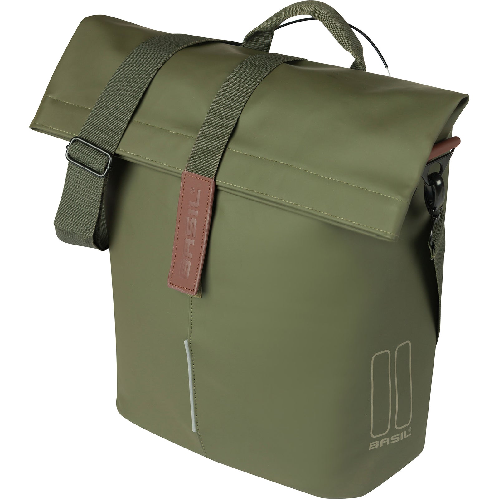 Basil shopper City MIK studs 14-16l mosgroen