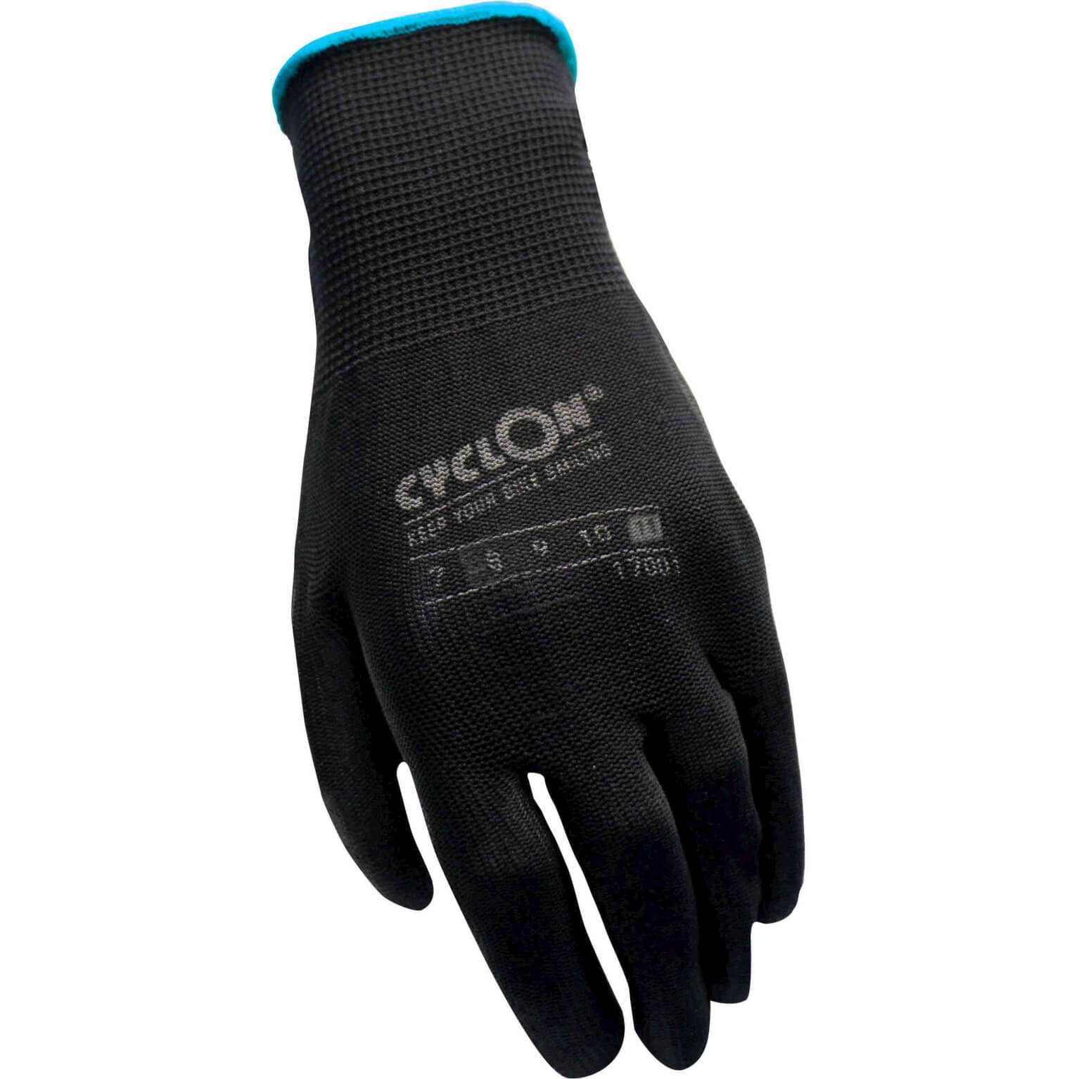 Gants d'atelier Cyclon pu-flex xx-large bleu taille 11 noir