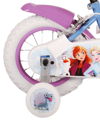 Disney Frozen 2 Kinderfiets - Meisjes - 12 inch - Blauw Paars - Twee handremmen