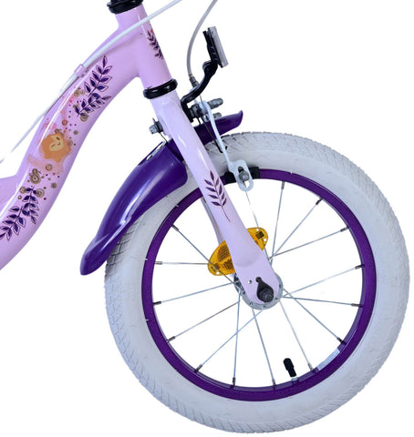 Disney Wish Kinderfiets - Meisjes - 14 inch - Paars - Twee handremmen