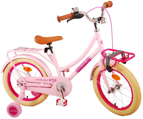 Volare Excellent Kinderfiets - Meisjes - 16 inch - Roze - 95% afgemonteerd