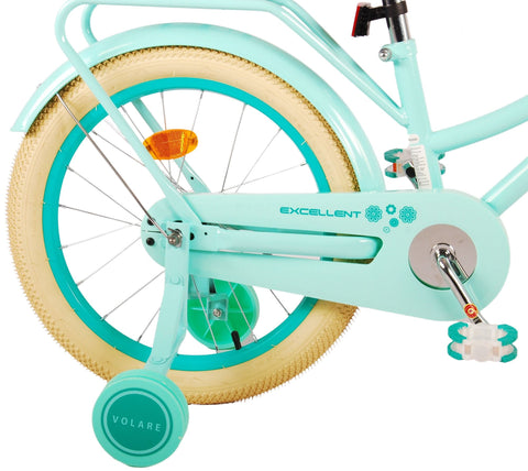 Volare Excellent Kinderfiets - Meisjes - 18 inch - Groen - 95% afgemonteerd