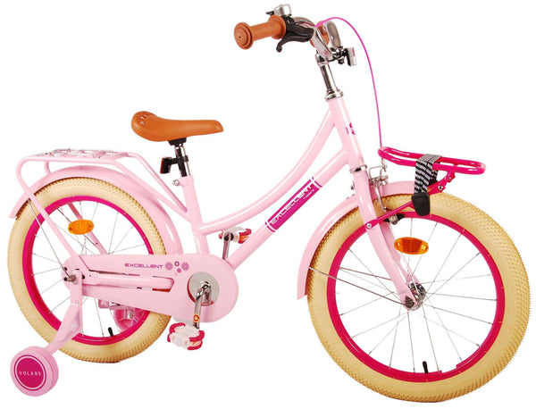 Volare Excellent Kinderfiets - Meisjes -18 inch - Roze - 95% afgemonteerd