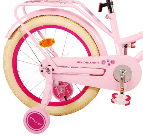 Volare Excellent Kinderfiets - Meisjes -18 inch - Roze - 95% afgemonteerd