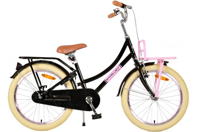 Volare 20 inch fiets oma excellent zwart roze 22130