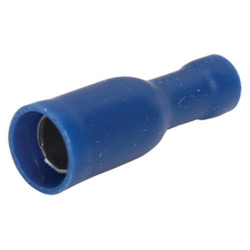 Doos a 25 schuif stekker rond vrouw blauw 4mm