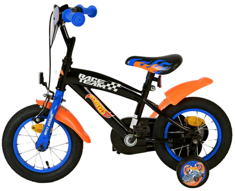 Hot Wheels Kinderfiets - Jongens - 12 inch - Zwart Oranje Blauw